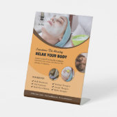 Spa Center Aangepast voetstuk Reclamebord Met Voetstuk (Voorkant)