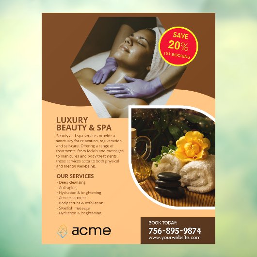 Spa Center Custom Raamsticker (Vel 3)