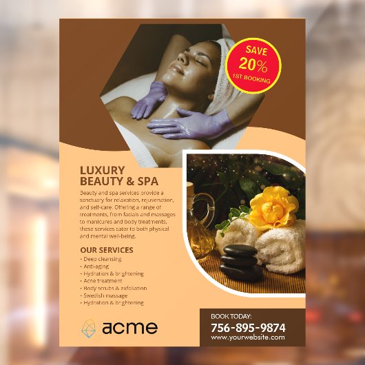 Spa Center Custom Raamsticker (Vel 2)