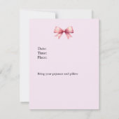 Spa Cute Mouse Sleepover Party Invitation Kaart (Achterkant)