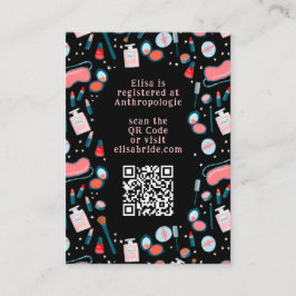 Spa Dag Bruids Bachelorette Beauty CUSTOM QR CODE Informatiekaartje