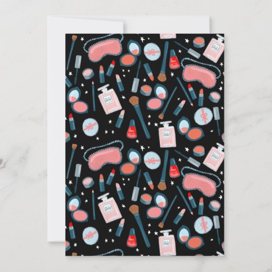 Spa Dag Bruids Bachelorette Schoonheid Make-up CUS Kaart (Achterkant)