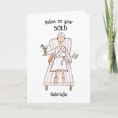 Spa-dag Dames Leeftijd Verjaardag Kaart (Voorkant)