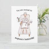 Spa-dag dames vrijgezellenfeest uitnodiging (Staand voorkant)