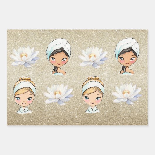 spa dag inpakken papier lakens inpakpapier vel (Voorkant)