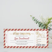 Spa-dag Massage Kerstcadeaubon Voucher Kaart (Staand voorkant)