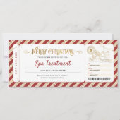 Spa-dag Massage Kerstcadeaubon Voucher Kaart (Voorkant)