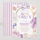 Spa-dag Meisjes Verjaardag Kaart (Voorkant / Achterkant)