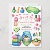 Spa Dag Party Verjaardagsfeest Kaart (Voorkant)