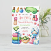 Spa Dag Party Verwennen Verjaardagsfeest Kaart (Staand voorkant)