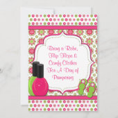 Spa Dag van Verwennerij Roze Groene Verjaardag Uit Kaart (Achterkant)