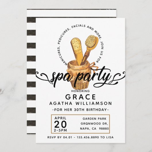 Spa Dag  Verjaardag Kaart (Voorkant / Achterkant)