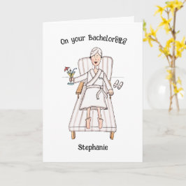 Spa-dag voor de dame op je vrijgezellenfeest kaart