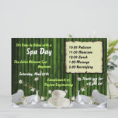 Spa Dag voor werknemers Aangepaste uitnodigingen (Staand voorkant)