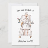 Spa-dag Vrouw Hen Do-uitnodiging Kaart (Voorkant)