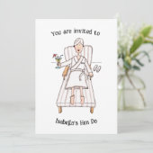Spa-dag Vrouw Hen Do-uitnodiging Kaart (Staand voorkant)