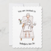 Spa-dag Vrouw Hen Do-uitnodiging Kaart (Voorkant)
