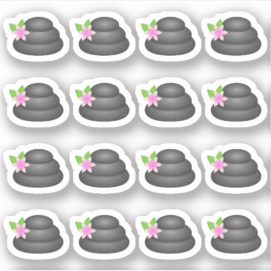 Spa-dag Zen Stones Ontspanning Dag Bujo Planner Sticker (Voorkant)