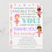 Spa Dank u kaart | Spa Verjaardag Dank u (Voorkant / Achterkant)
