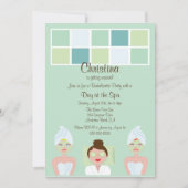 Spa Day Bachelorette Party Invitation Kaart (Voorkant)