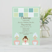 Spa Day Bachelorette Party Invitation Kaart (Staand voorkant)