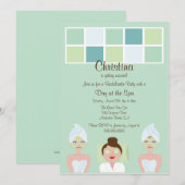 Spa Day Bachelorette Party Invitation Kaart (Voorkant / Achterkant)