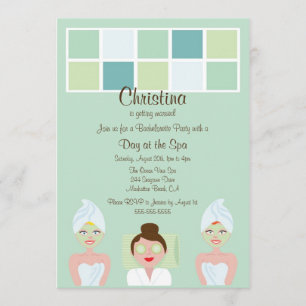 Spa Day Bachelorette Party Invitation Kaart