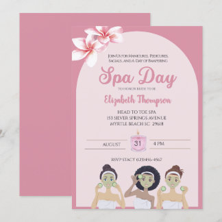 Spa Day Bachelorette Party Kaart