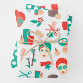 Spa Day Beauty-behandelingen die papierverzameling Inpakpapier Vel (In situ)