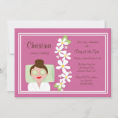 Spa Day Birthday Party Invitation Kaart (Voorkant)