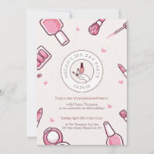 Spa Day Birthday Party Invitation Kaart (Voorkant)