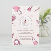 Spa Day Birthday Party Invitation Kaart (Staand voorkant)