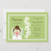 Spa Day Birthday Party Invitation Kaart (Voorkant)