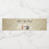 Spa Day Birthday Party Water Flacon Label Waterfles Etiket (Enkel label)