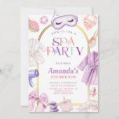  Spa day Girls Birthday Kaart (Voorkant)