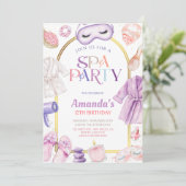  Spa day Girls Birthday Kaart (Staand voorkant)