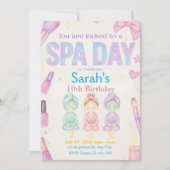 Spa Day Girl's Party Verjaardag Uitnodiging (Voorkant)