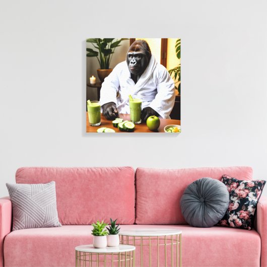 Spa Day Gorilla Canvas Afdruk (Insitu (Woonkamer))