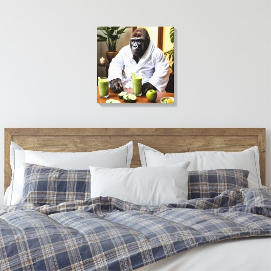 Spa Day Gorilla Canvas Afdruk (Insitu (Slaapkamer))