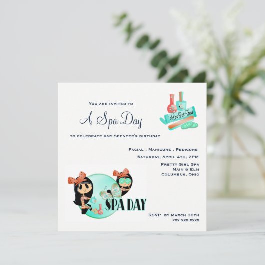 Spa Day Kaart (Staand voorkant)