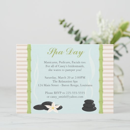 Spa Day Kaart (Staand voorkant)