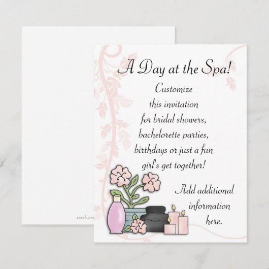 Spa Day Kaart (Voorkant / Achterkant)