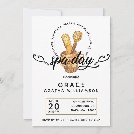 Spa Day  Kaart (Voorkant)