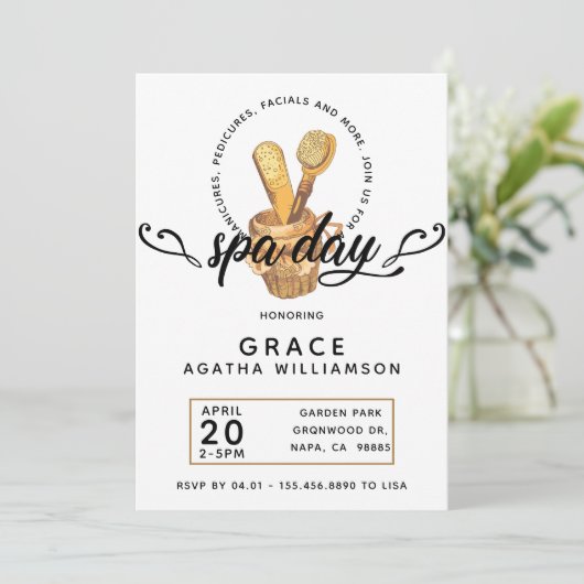 Spa Day  Kaart (Staand voorkant)