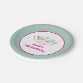 Spa Day Kid's Party Paper Plate Papieren Bordje (Gekanteld)