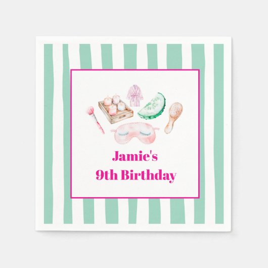 Spa Day Kid's Party Servet (Voorkant)