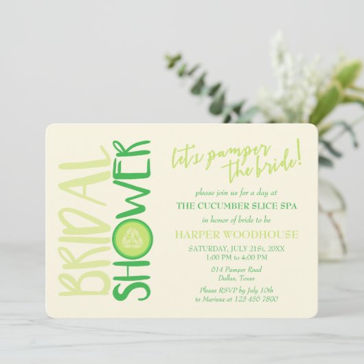 Spa Day | Laten we Pamper de Bride | Vrijgezellenf Kaart (Staand voorkant)