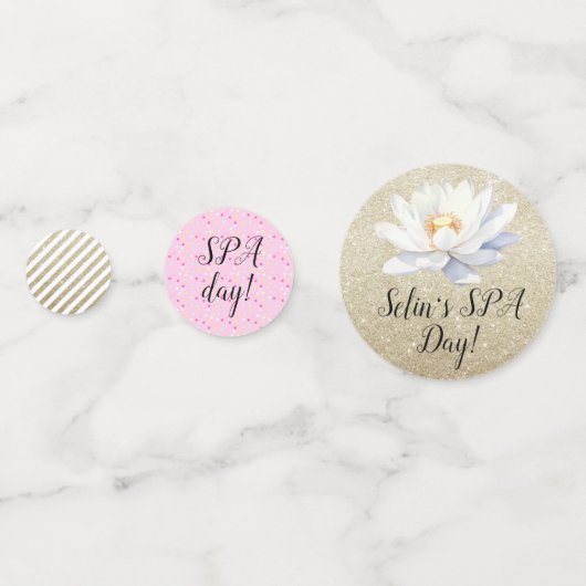 Spa Day Party Table Confetti (Achterkanten)