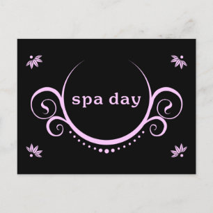 spa day party uitnodiging briefkaart