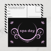 spa day party uitnodiging briefkaart (Voorkant / Achterkant)